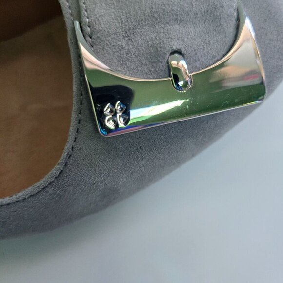 Naturalizer NWOT Gray Suede 1.5" Block Heel Comfort Buckle Loafers Size 7.5M - Picture 7 of 9